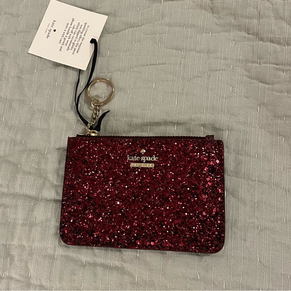 Kate Spade Plum Glitter Bitsy Cardholder - Picture 1 of 5